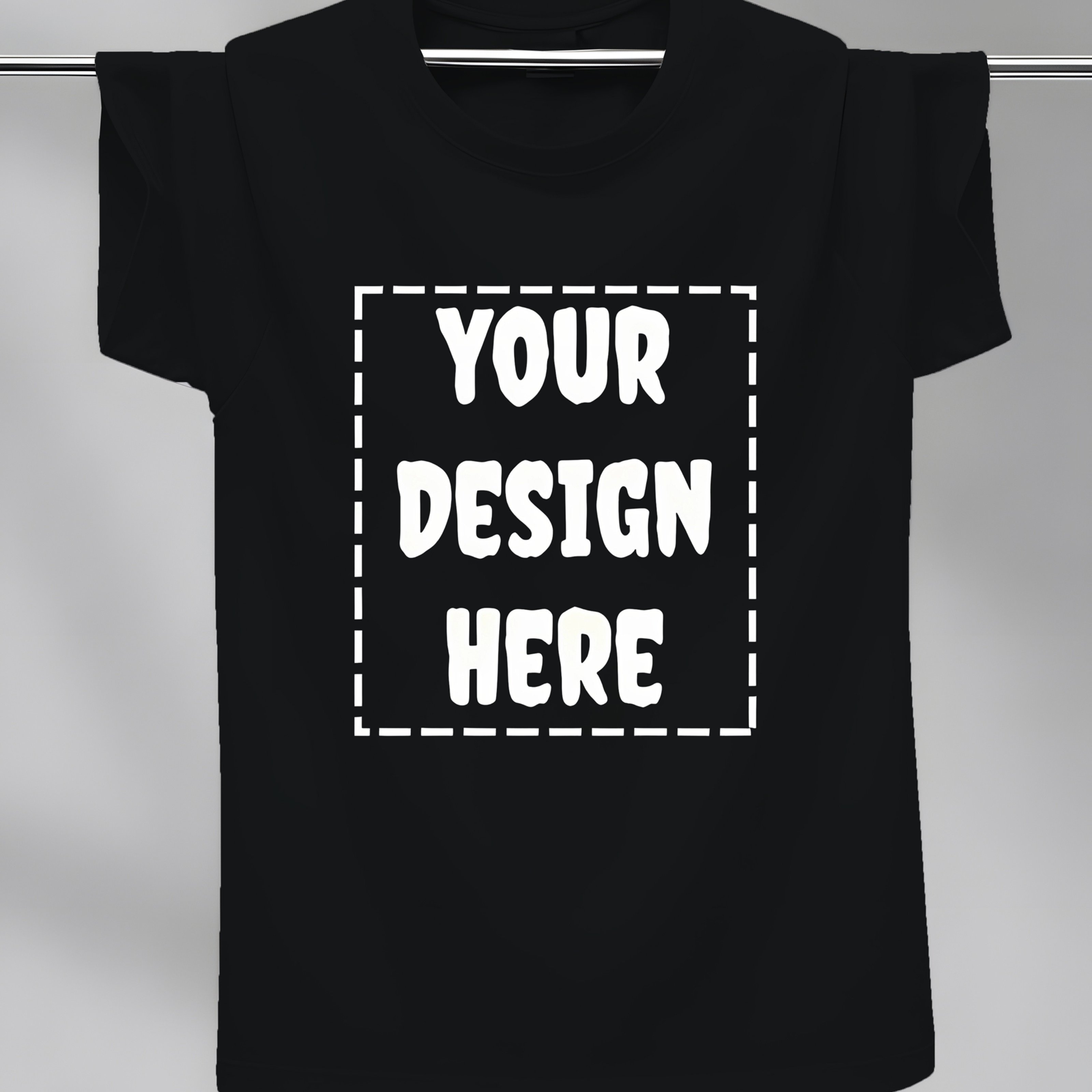 TEMU Custom T-shirt For Men And Women, Personalized Heat Transfer , Customization With Photo, Logo, And Design, Fashionable Single Item, Casual Wear,