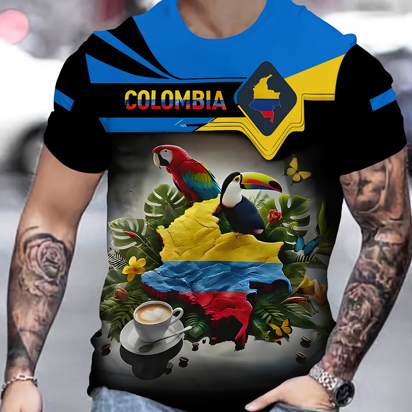 TEMU Camiseta de Moda para Hombres con Estampado 3D Ale Novelty