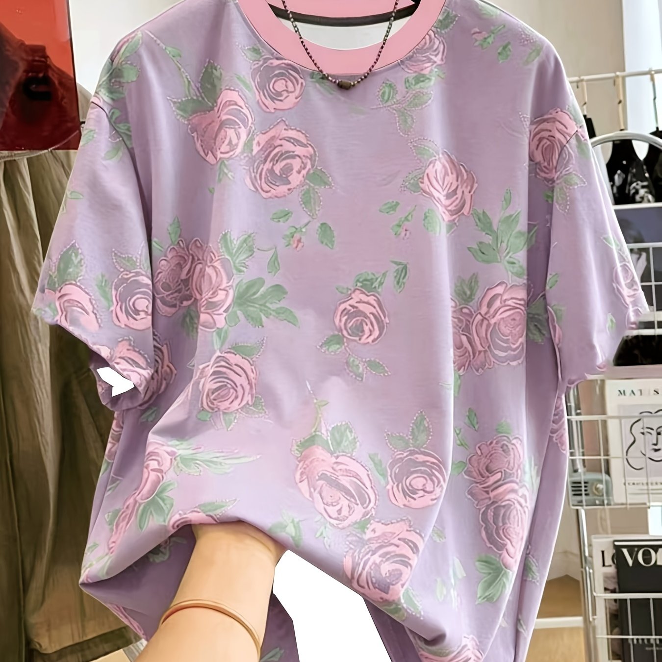 TEMU Plus Size - Women's Oversized T-shirt, Comfortable For Spring/summer