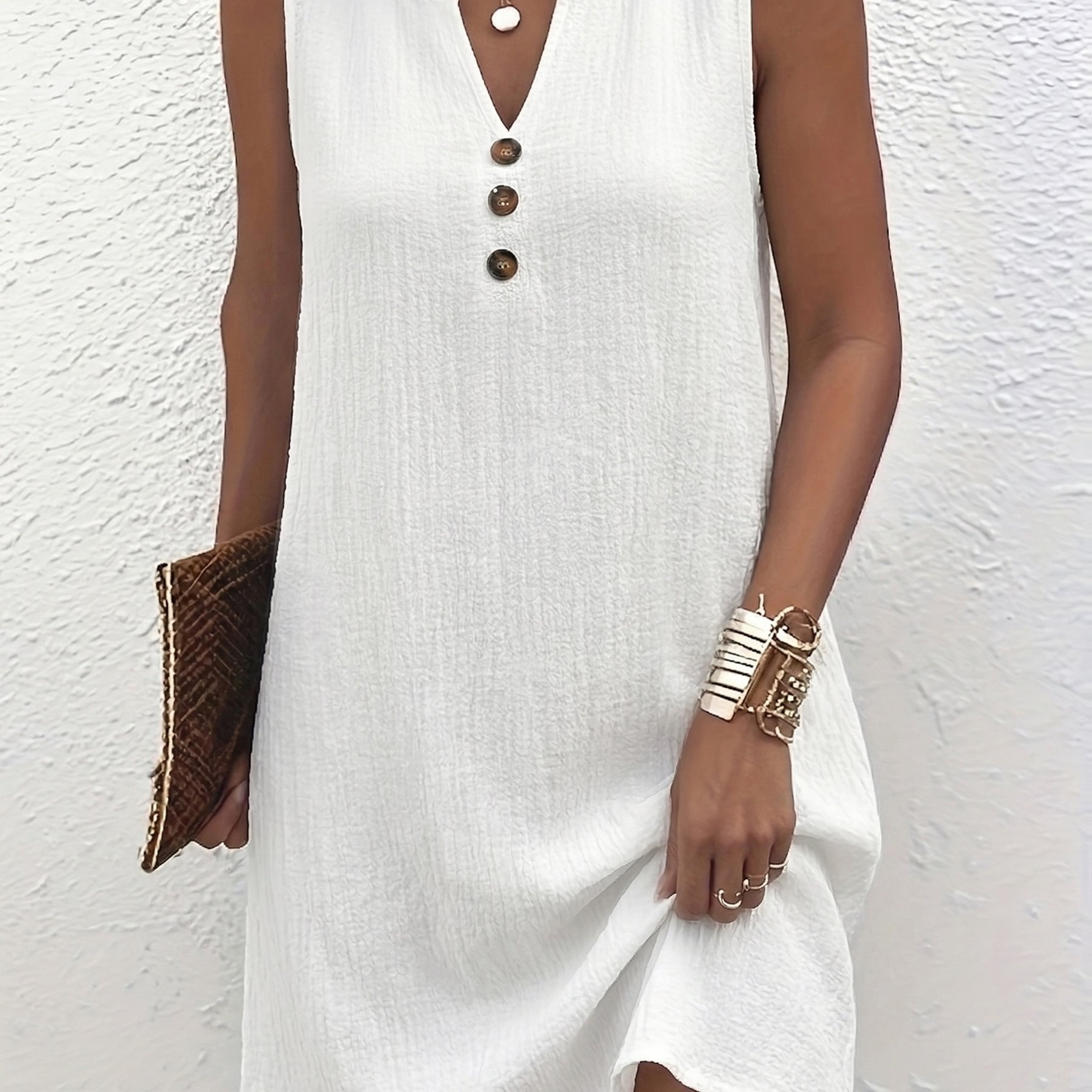 TEMU Plus Size Sleeveless Summer Dress Perfect For Look Lightweight Breathable Fabric Relaxed Fit Essential Wardrobe Staple