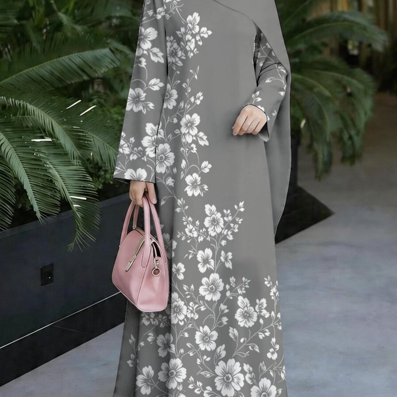 TEMU New 2026 Special Edition, Thobe Style, Women's Long Dress, Middle Eastern Traditional Cultural Attire, Suitable For Malaysian Women, Middle