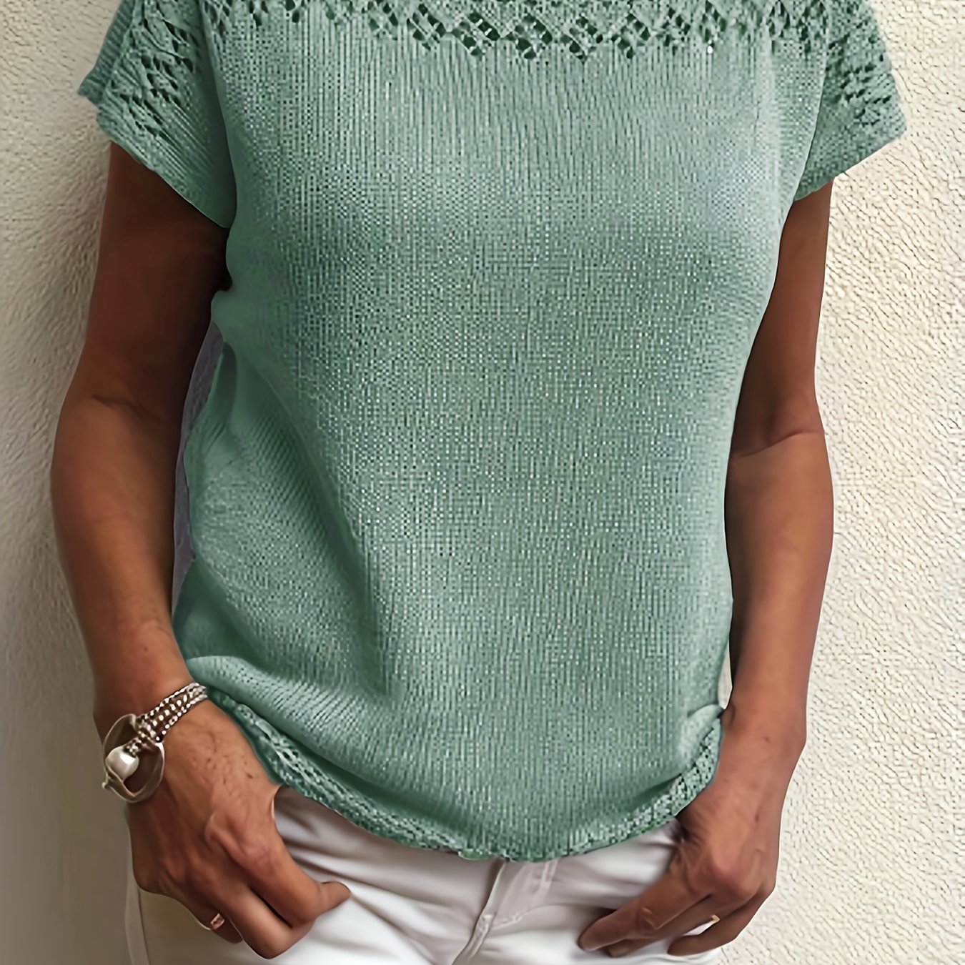 E-shop Nian Nian Damen Freizeit Kurzarm-Top