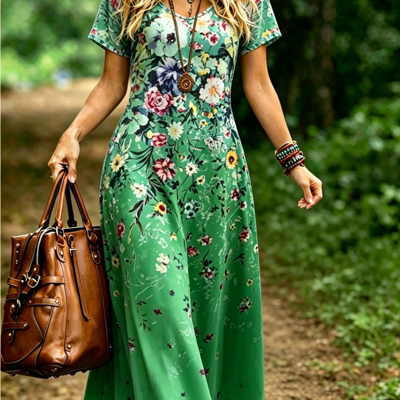 Plus Size, Plus-size Printed Maxi Dress