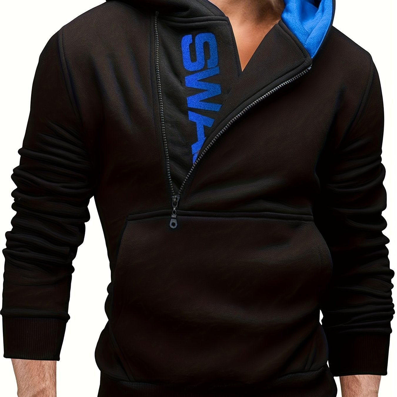 TEMU Sweat à capuche tendance pour homme, pull à manches longues, automne-hiver