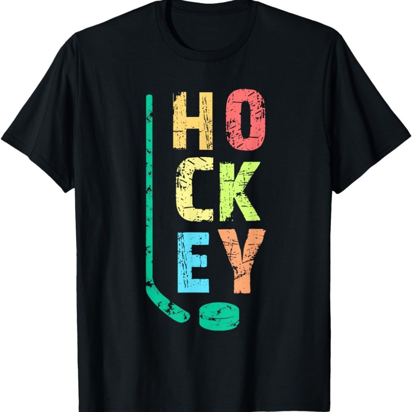 TEMU [everyday ] Son T-shirt For Boys – Soft, Breathable Cotton Fabric, Short Sleeve Tee With "hockey" Graphic Design, Summer, &