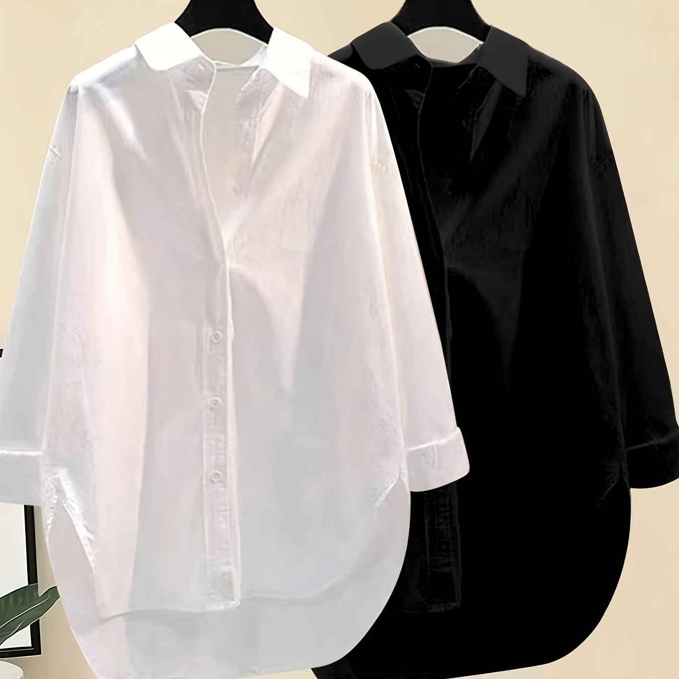 TEMU Plus Size Women's Fashion Casual Shirt 2pcs Set