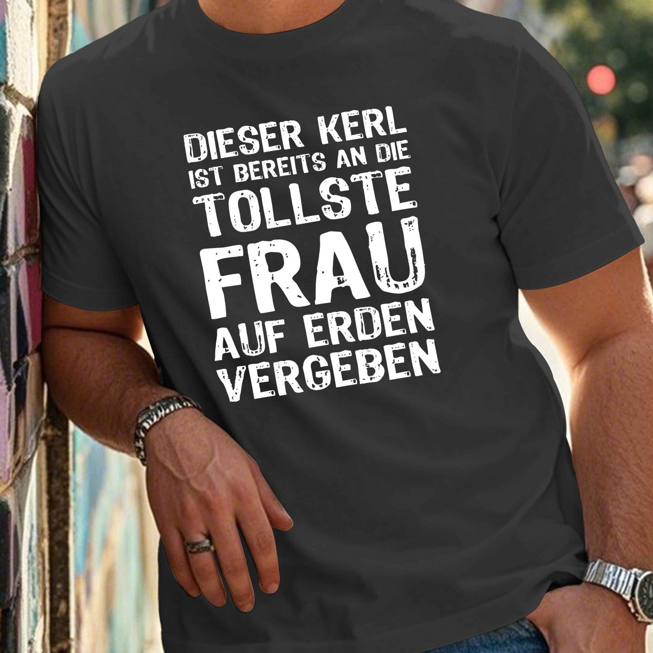 E-shop Interessantes deutsches Crinkle Plus Size Herren-T-Shirt, PLUS SIZE