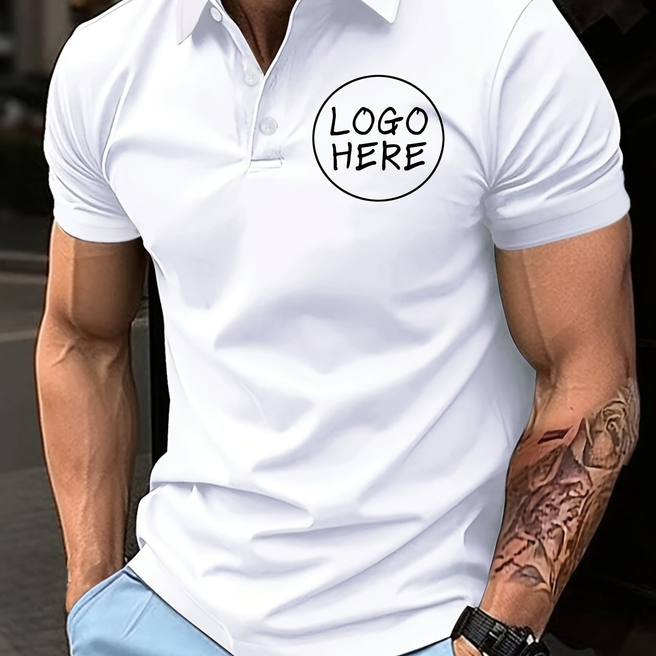 TEMU [customised Men's Shirts], Personalised Short Sleeve, Casual, Light Business, Design Your Pattern, Unique Gifts, , Family, Pets, , Team Logo