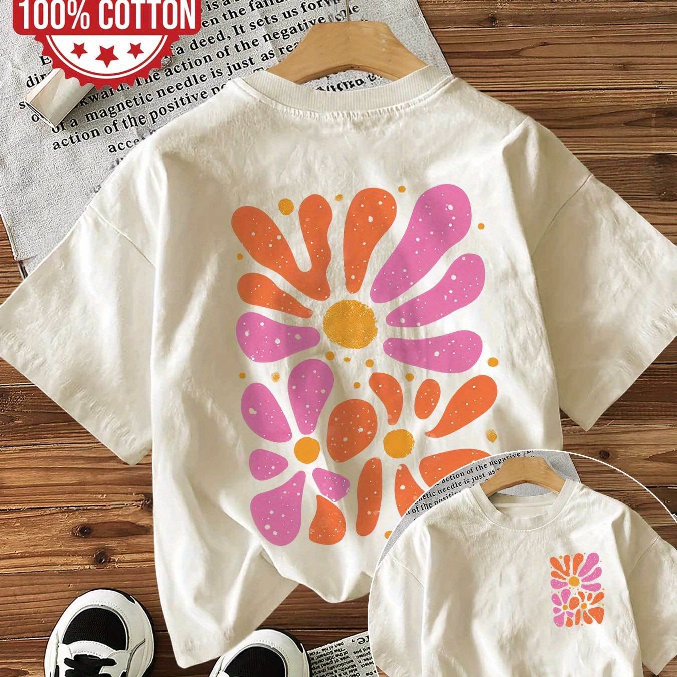 Graphic Print T-shirt, Short Sleeve Crew Neck Casual Top For Summer And Spring, Women's Clothing