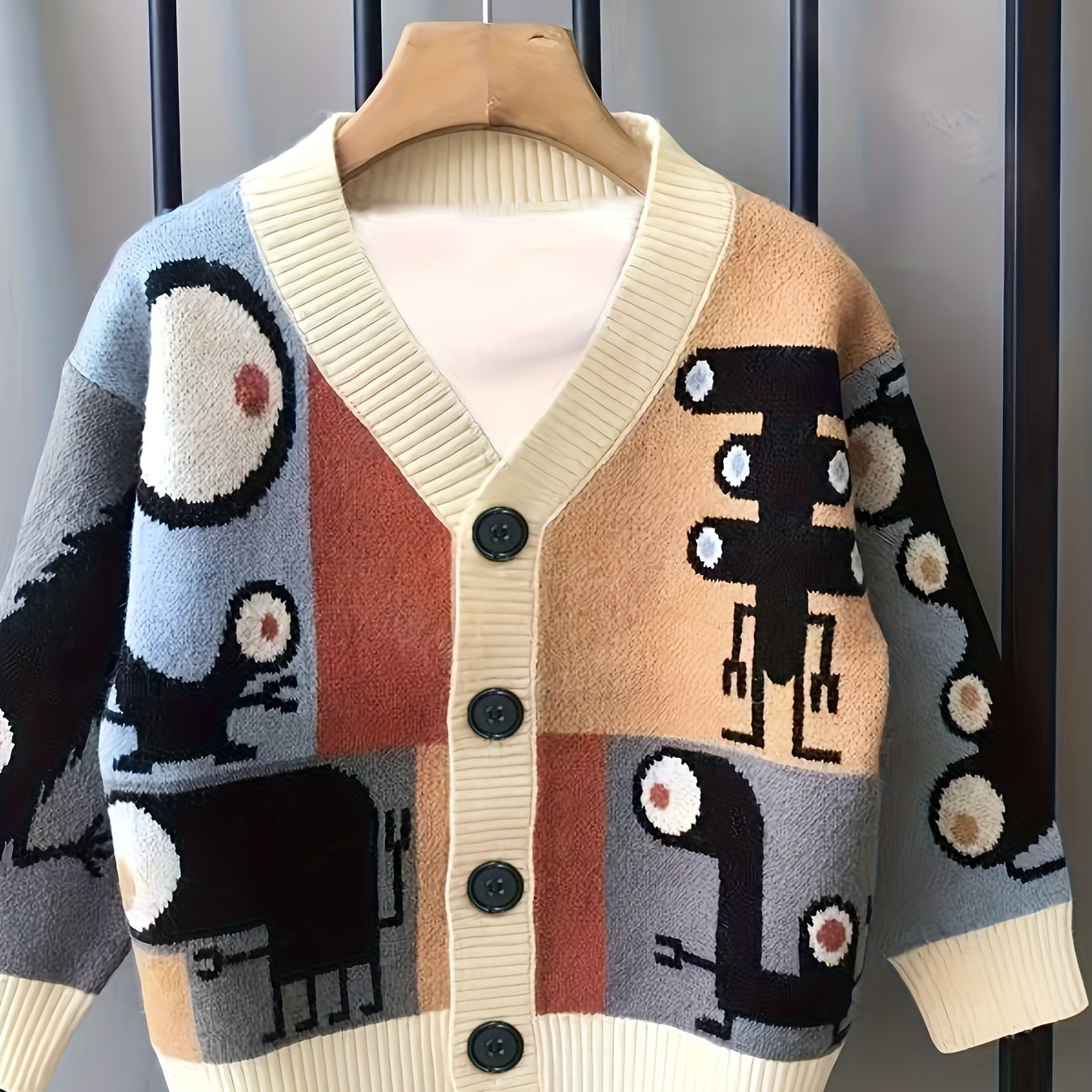 Image of Boys' Outerwear 2 New Autumn/winter Knit Sweater Cartoon Top Cardigan Korean Style Children's Jacket,back To School,christmas,halloween