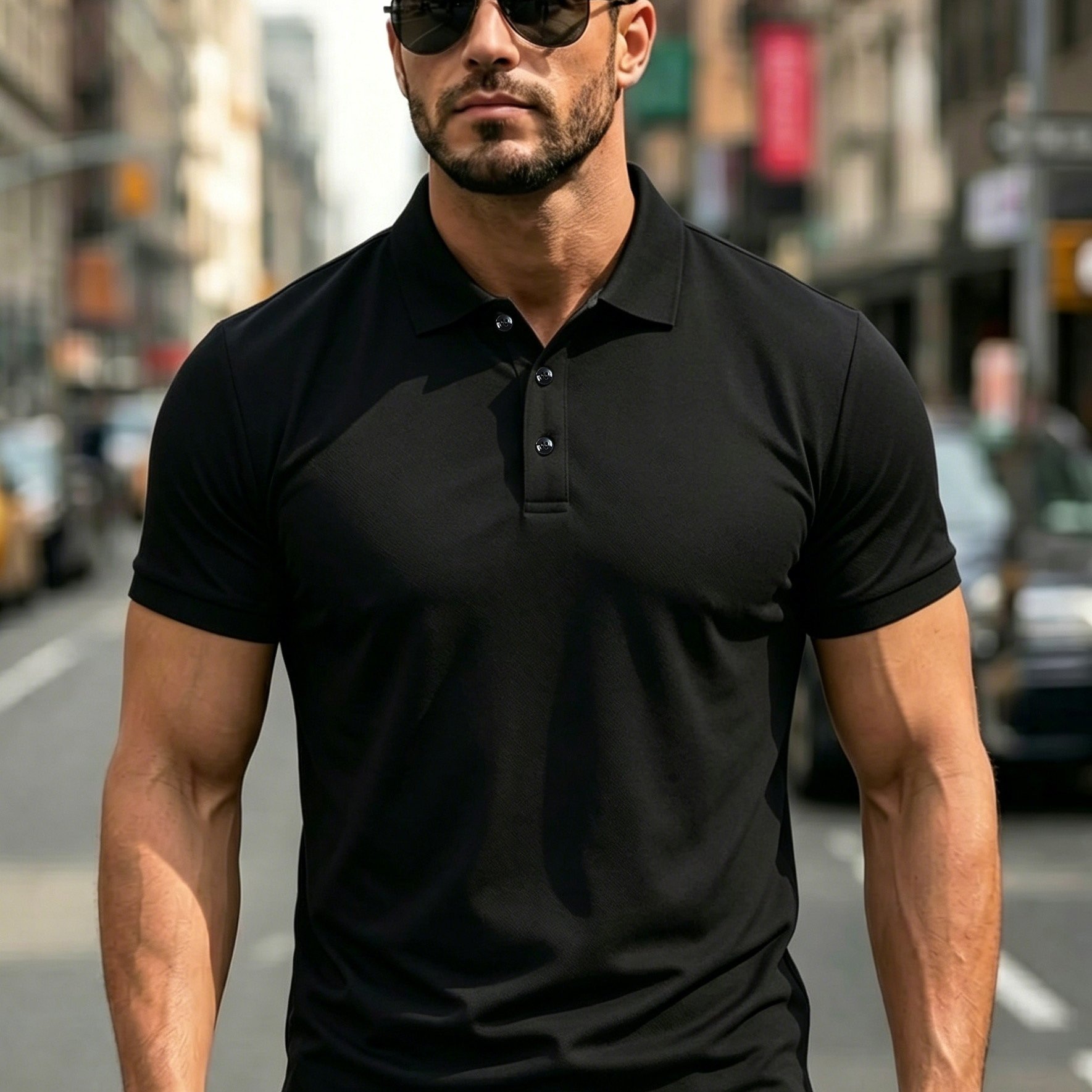 TEMU Polo décontracté à pour homme, , polyvalent, pour les quotidiens, adapté au sport, au fitness, au et au tennis, confortable et mettant en valeur