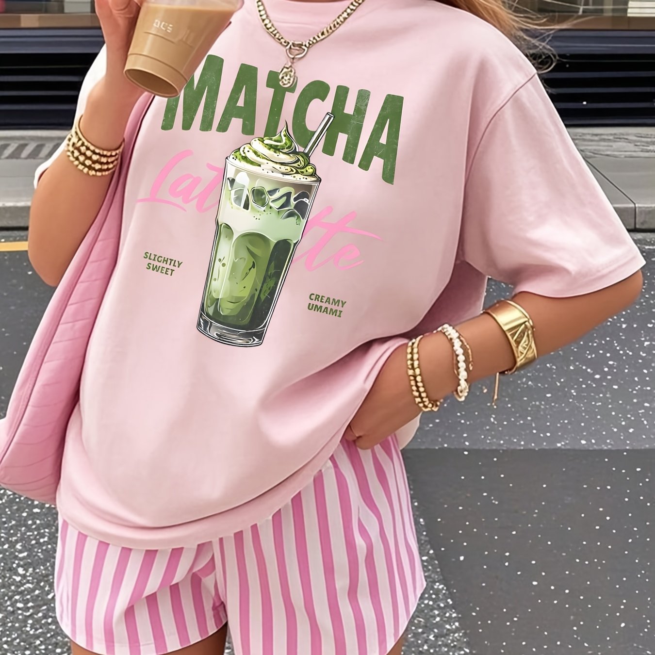 TEMU T-shirt à manches courtes et col rond pour femmes, style décontracté et tendance , 1 pièce, haut élégant et décontracté à manches courtes et col