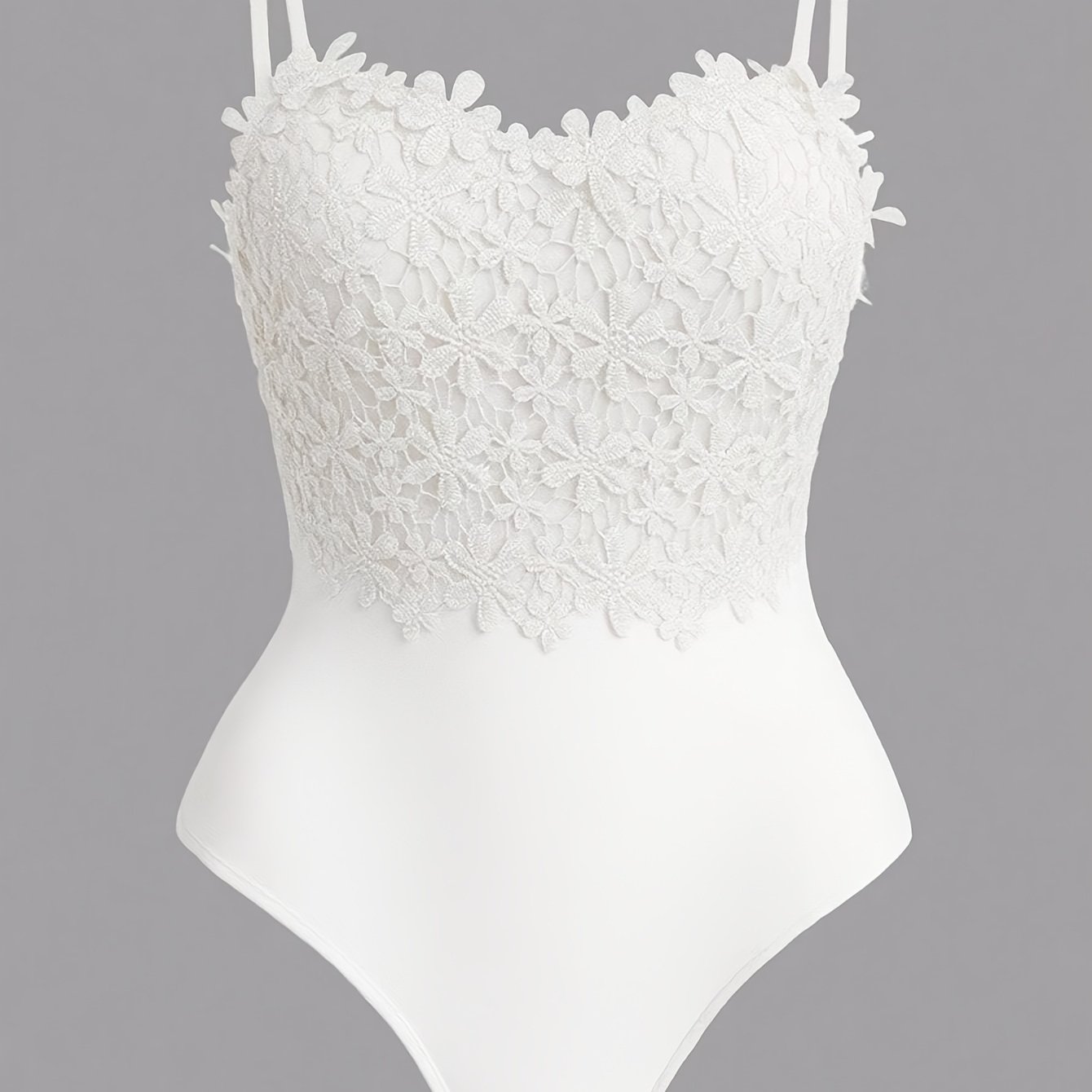 E-shop Damen Y2K Style Blumenstickerei Korsett Top - Bodysuit mit Schnürung vorne & mittig im Rücken mit verstellbaren Trägern, Schnürdesign für
