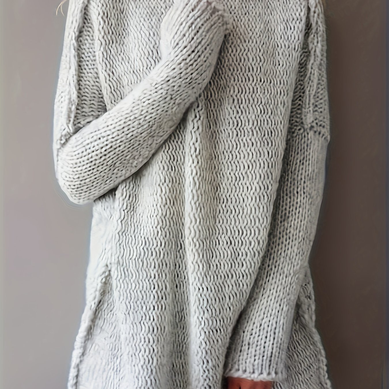 Autumn/winter Women's Elegant Casual Versatile High Neck Long Sleeve Pullover