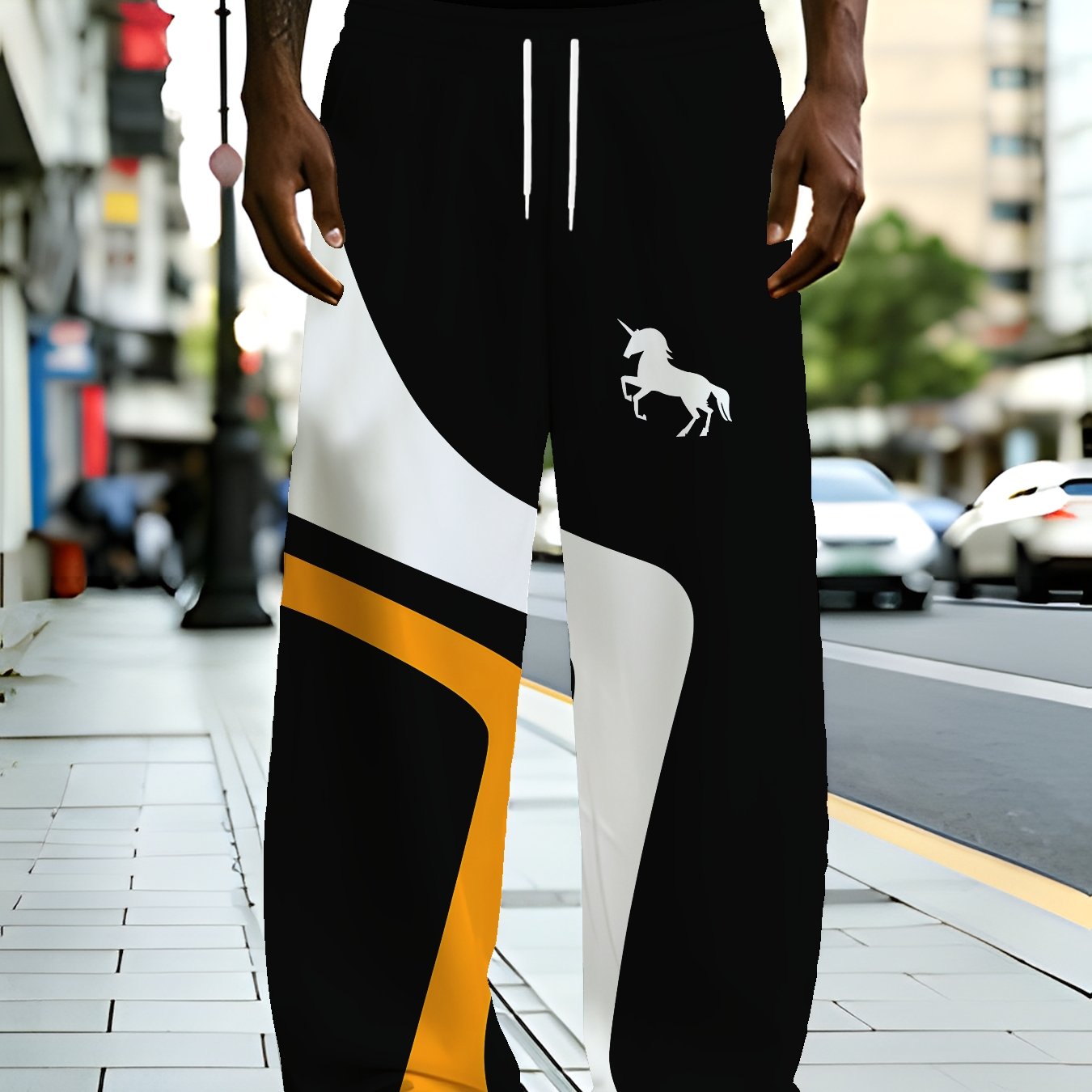 TEMU 's Straight-leg Trousers, Youth Trendy Casual Pants