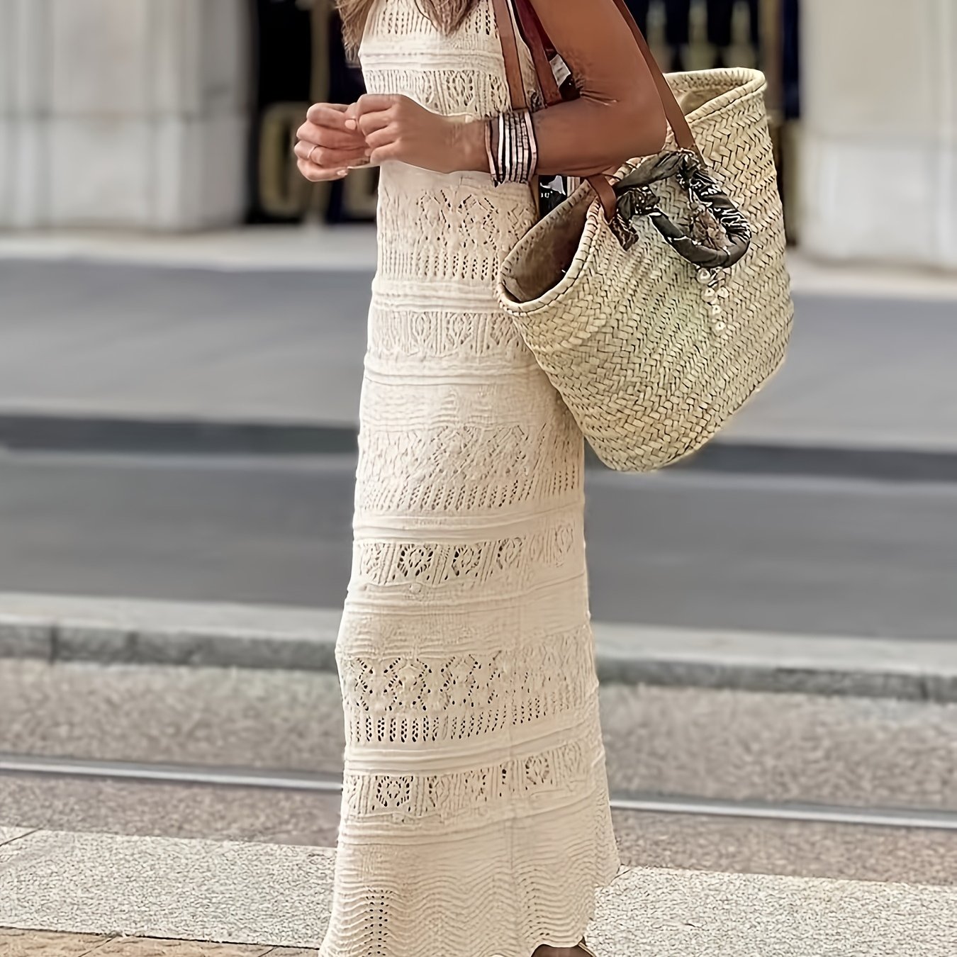 Image of Women's Beach Dress, Beach Cover-up, Cut-out Swimsuit, Dress
