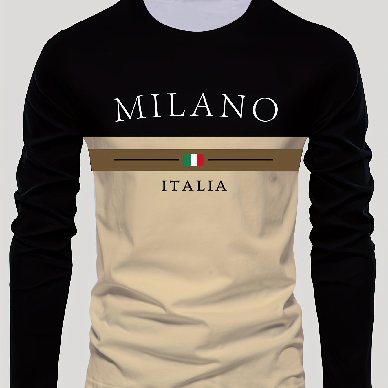 E-shop Herren Outdoor Casual Sport Crew Neck T-Shirt, Langarm Base Layer Oberteil für Wärme Passform im Winter