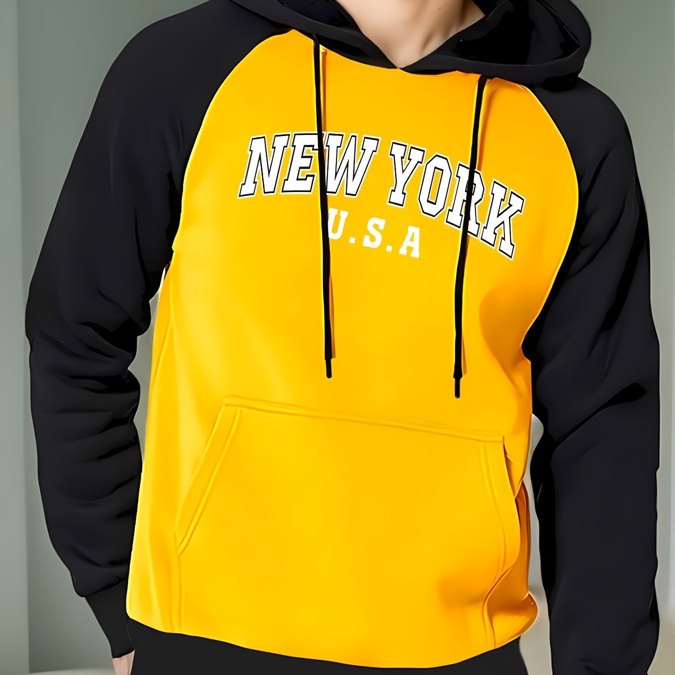 Yellow Raglan Hoodie