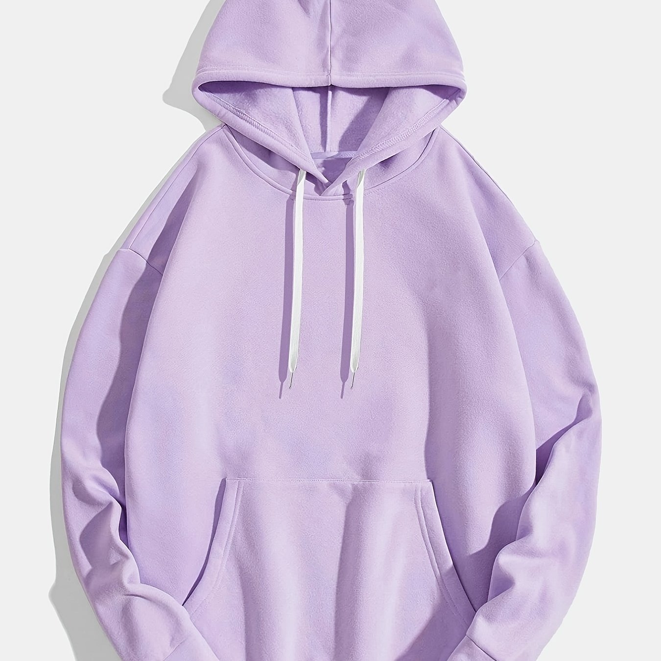 Men&#39;S Solid Color Casual Hoodie - Loose Fit, Long Sleeve, Pullover Style with Pockets, Soft Fleece Material, Perfect for Fall &amp; Winter, Casual Wear Hoodie|Casual Style Hoodie|Soft Fleece Hoodi