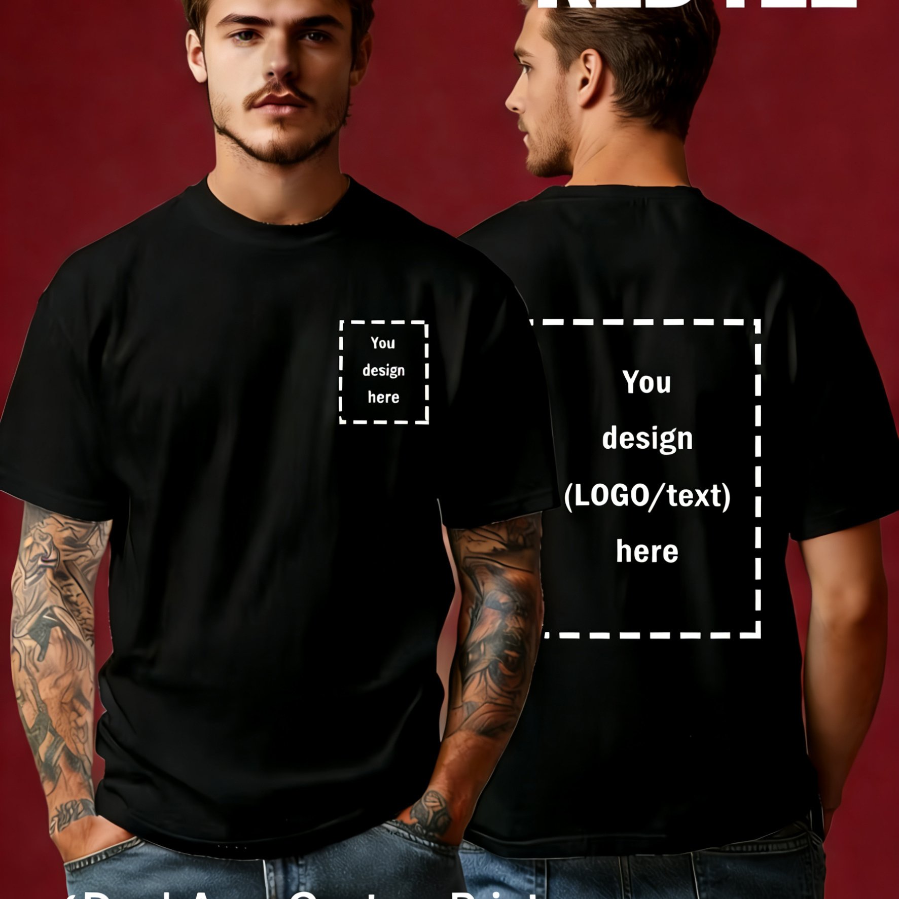 Image of Custom T-shirts | Print Photos, Selfies And Logos. Soft, Breathable, Unisex And . Ideal For Couples, Team Wear, Workwear And Festivals