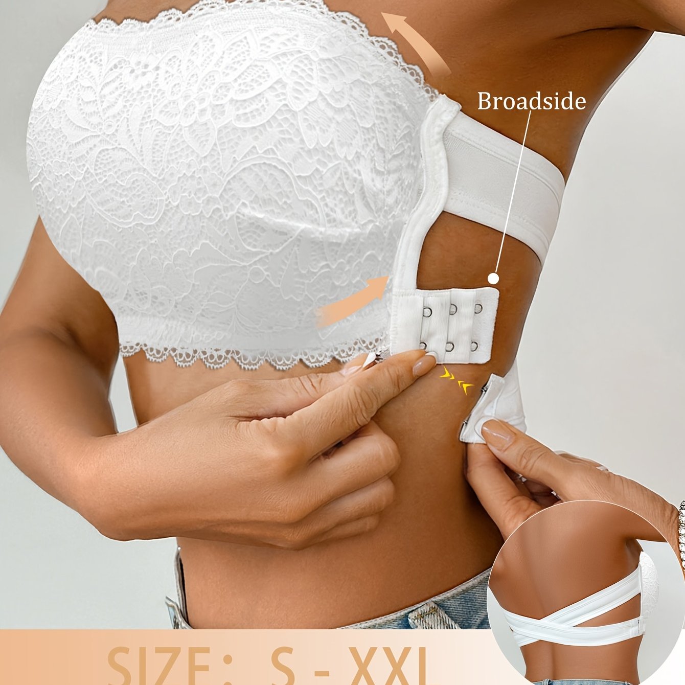 Lace Paneled Women's Bra, Wire-free Casual Comfortable Thin Sports Bra