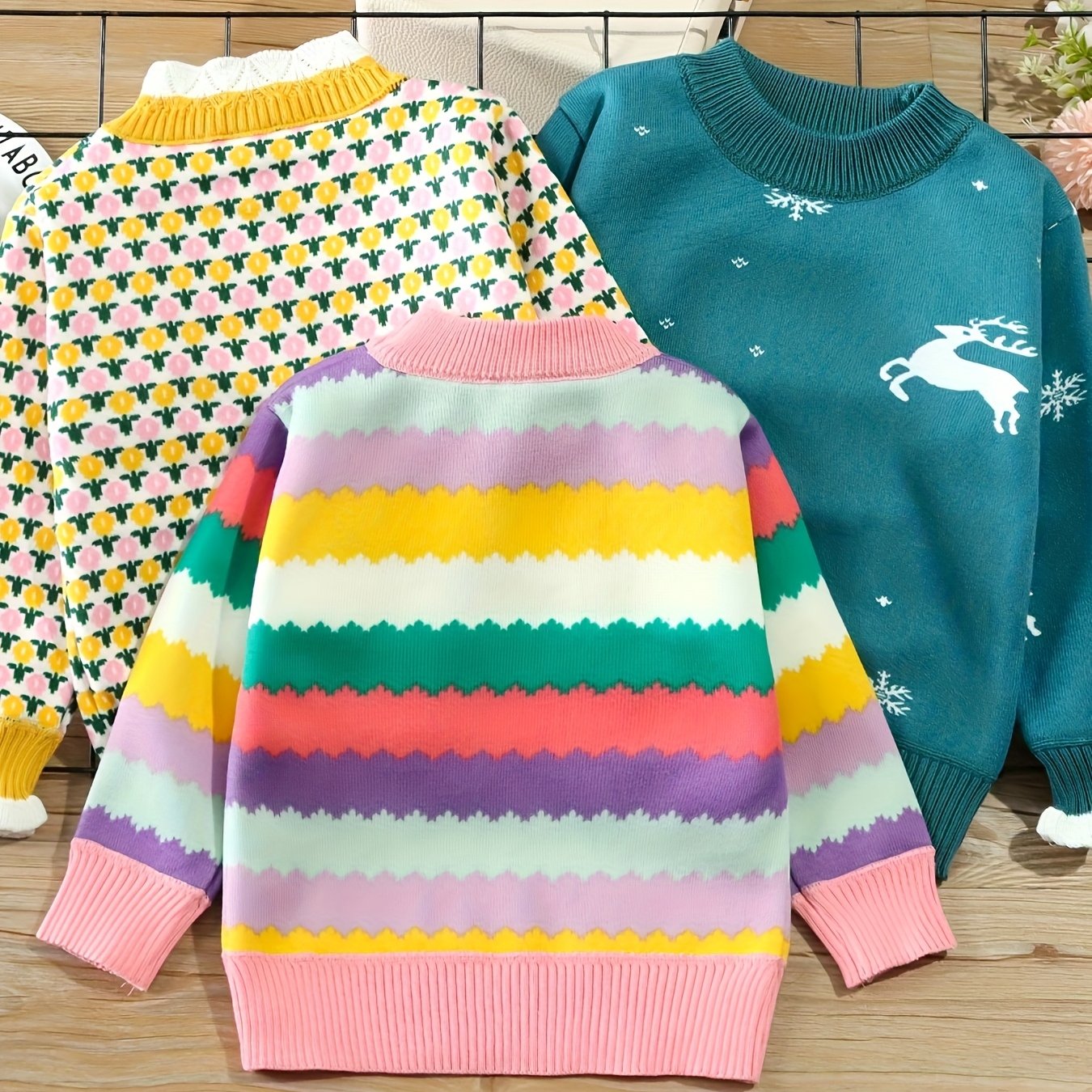 3pcs Set Girls' Sweatshirt Sweater
