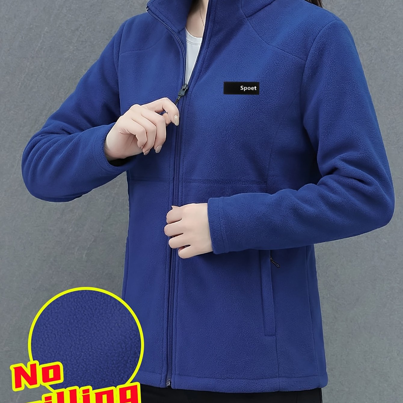 TEMU Lined Women's Jacket For Outdoor, Commuting, And Multi-scene Wear, Featuring A Simple Slim-fit Casual Jacket Design