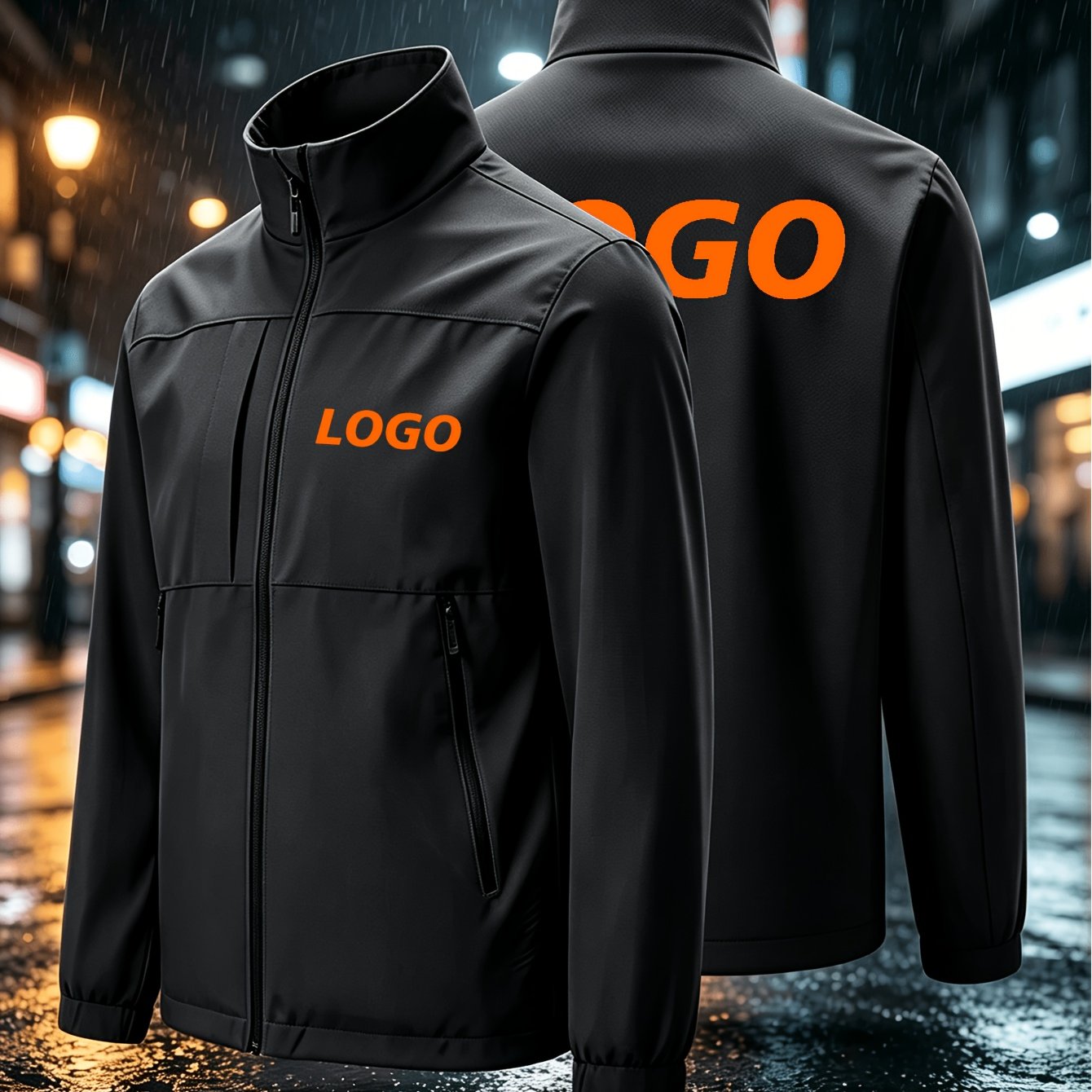 TEMU 1pc Custom Jacket, Unisex, Stylish Collar Design, Essential For Sports And Outdoors, Black, Red, White, Navy, Green 5 Colors Available, Suitable