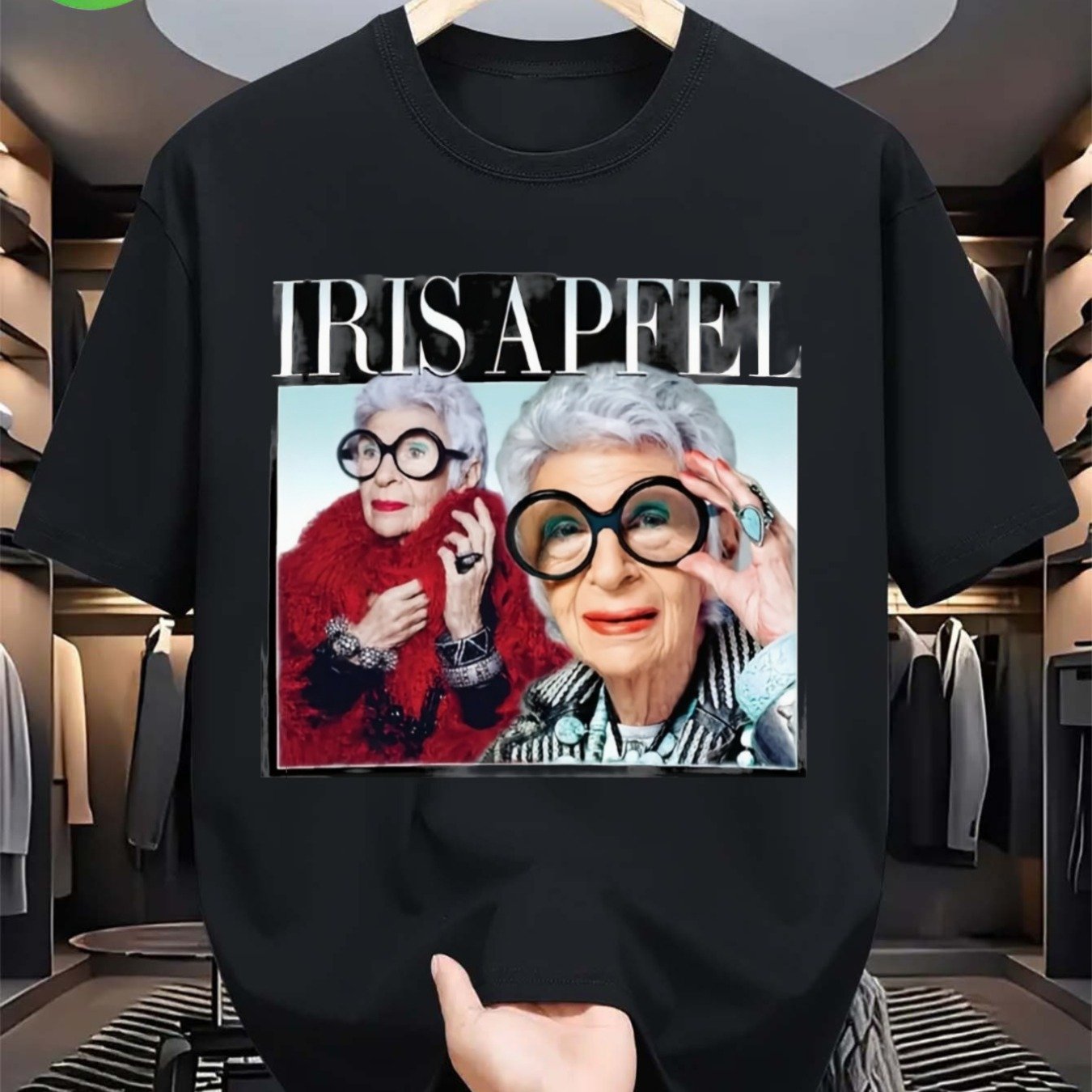 Iris Text Graphic T-shirt - 100% Cotton, Crew Neck, Casual Fit, Summer Essential For Men, Comfortable Tee With Vintage Photo Print