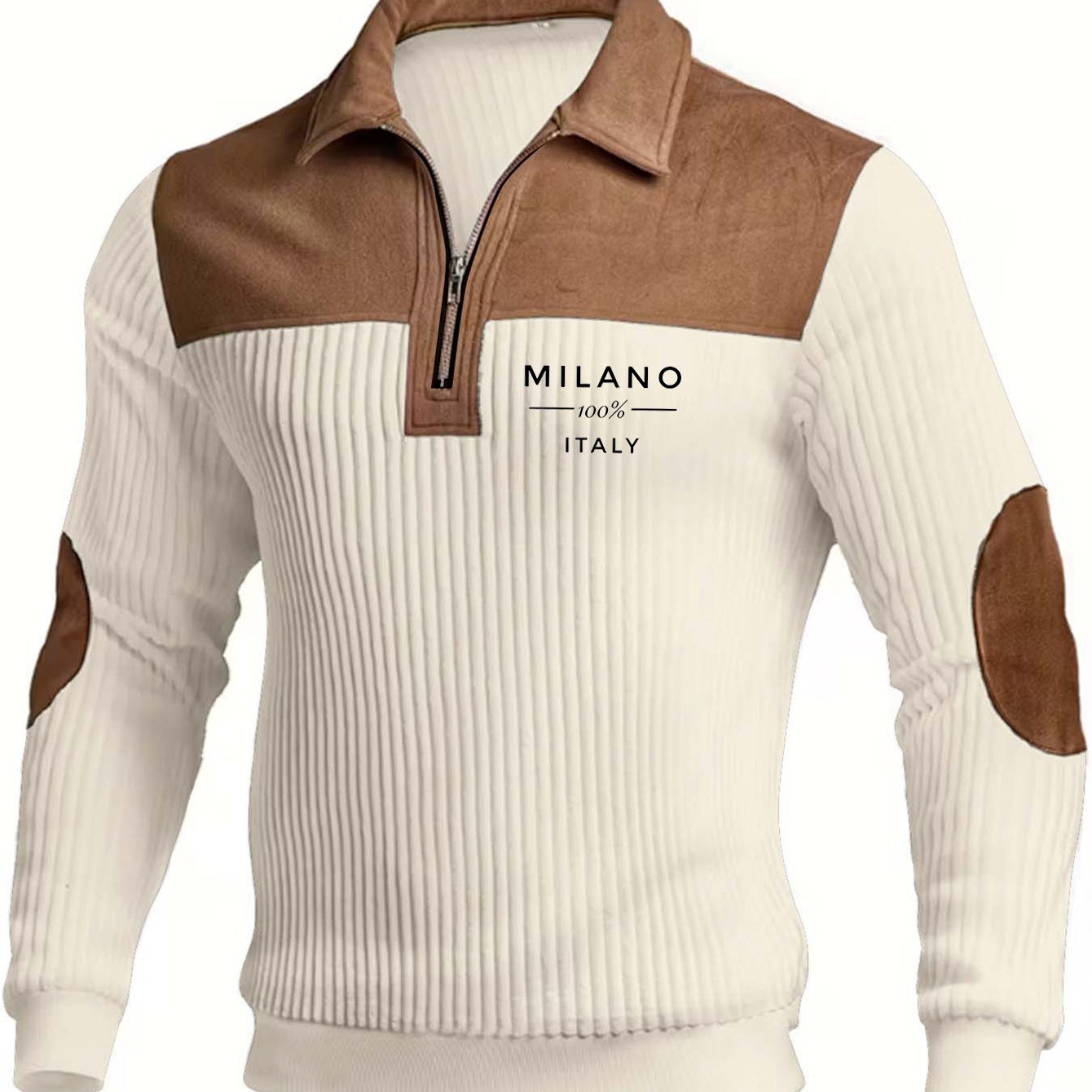 TEMU Men's Fashion Casual Long-sleeve Shirt With Color-, Stylish And Unique, Suitable For Daily Commuting, Office, And