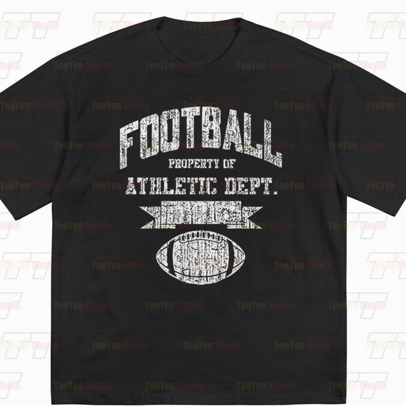 Mens Football Property Sports Fan Team Tailgate 100% Cotton Tee Plus Size T-shirt, Plus Size