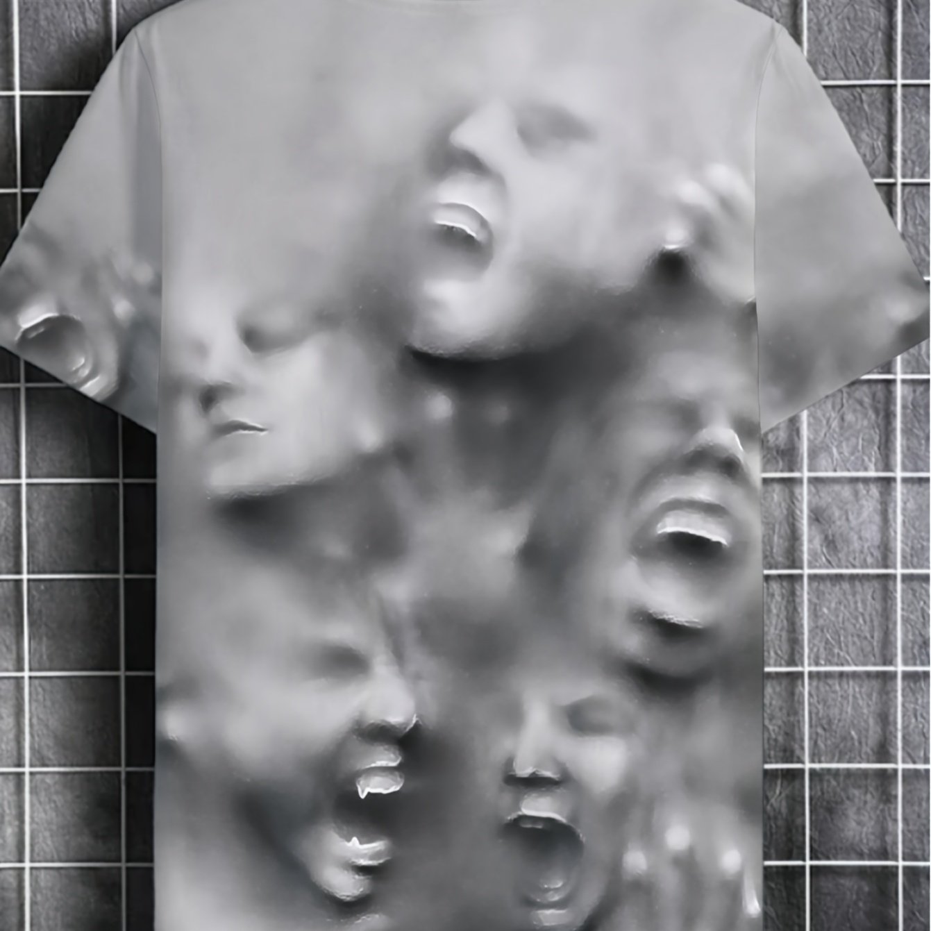 TEMU Printed Design – Not Textured Men's T-shirt, Men's Short-sleeve T-shirt With Moon Surface Print, Casual Wear Suitable For Outdoor Activities And