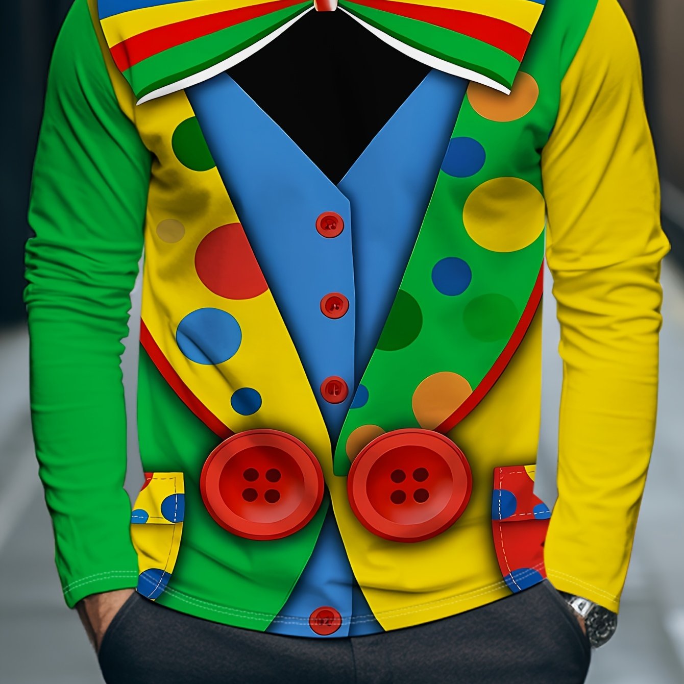 TEMU Camiseta de larga para hombre 2025, diseño moderno con estampado de , versátil para el uso diario , tejido de poliéster de corte regular , de