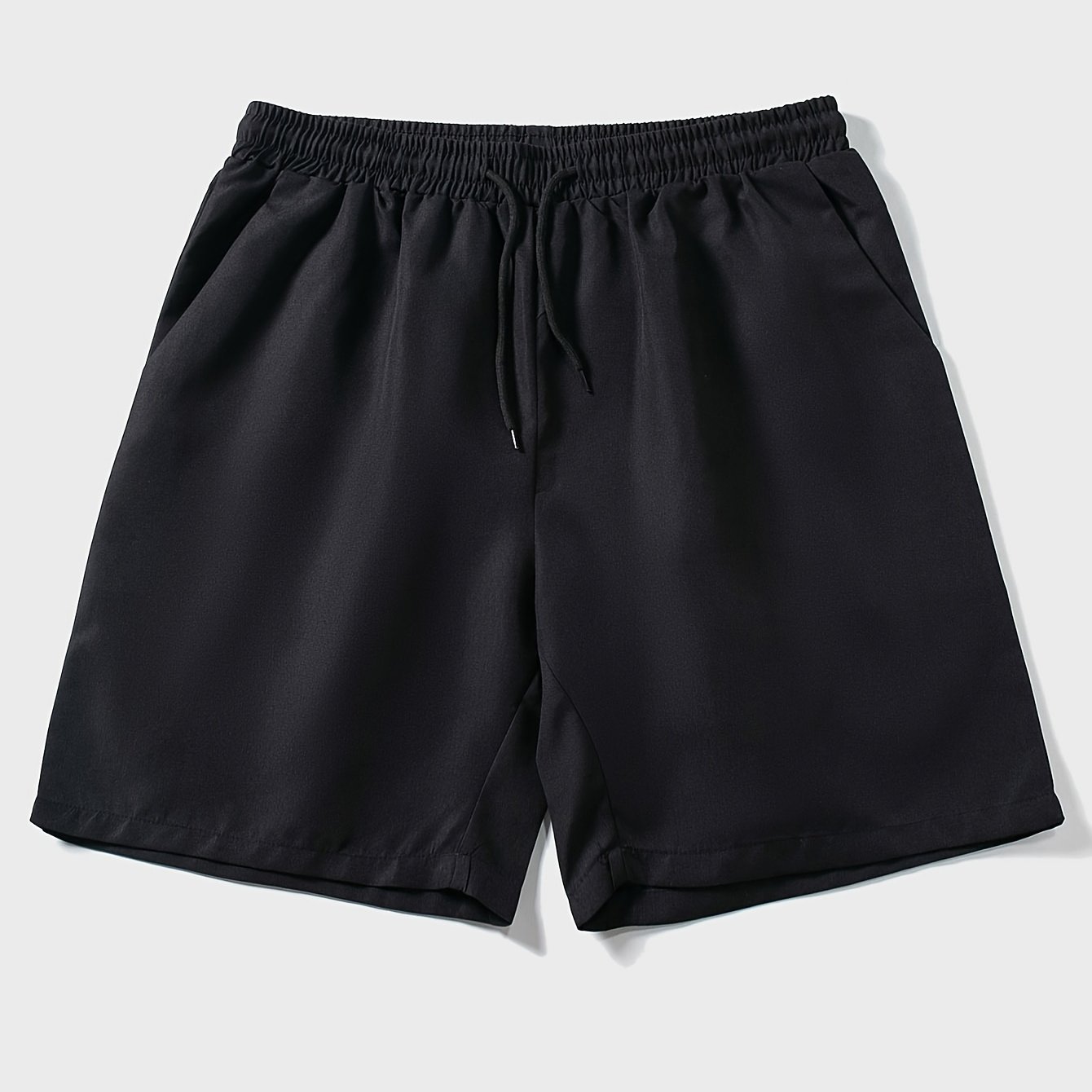 TEMU [customer Favorite] Men's Color Drawstring Shorts - Breathable Polyester, Machine Washable, With Pockets - Summer & Outdoor Activities