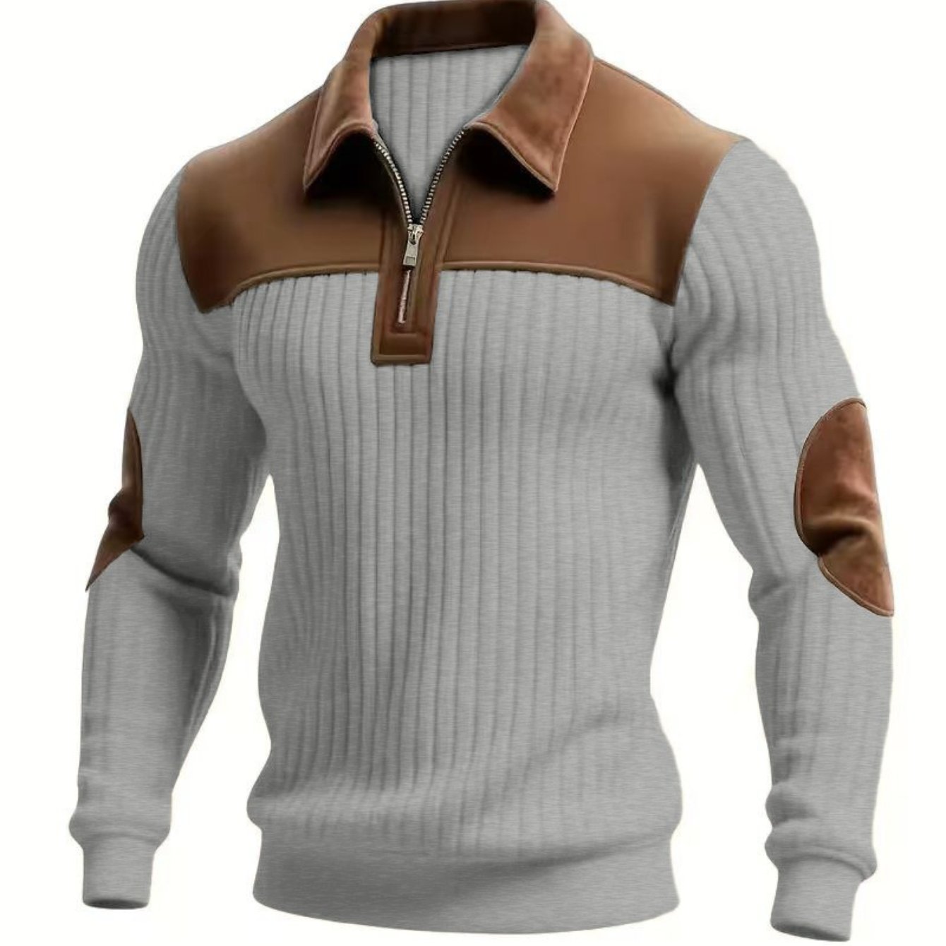 Image of 2026 New Autumn Winter Men Color Block Stripe Corduroy Casual Long Sleeve Lapel Shirt (please Refer To Size Chart)