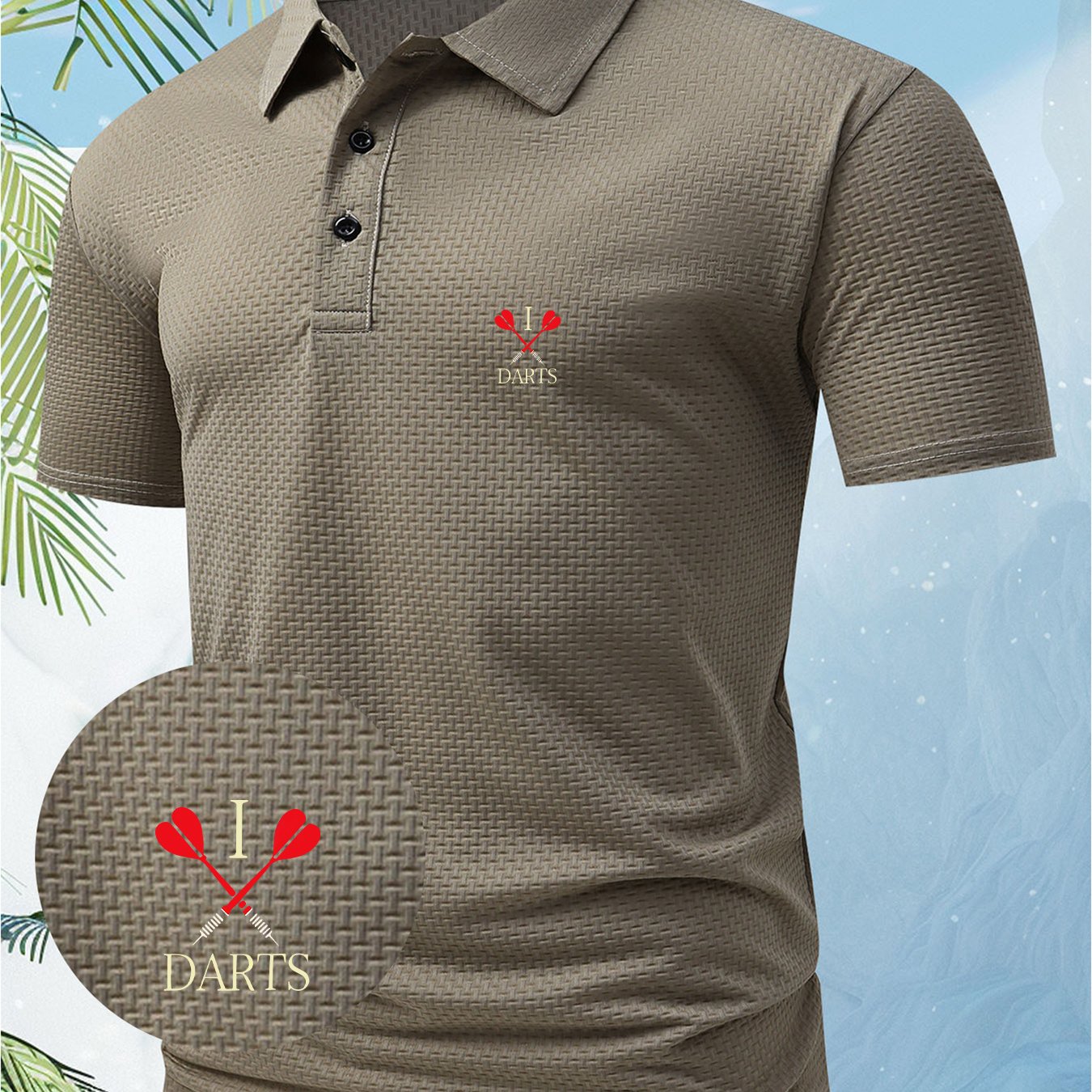 TEMU 's Short-sleeve Shirt Featuring A Unique And Creative Dart Pattern And 
