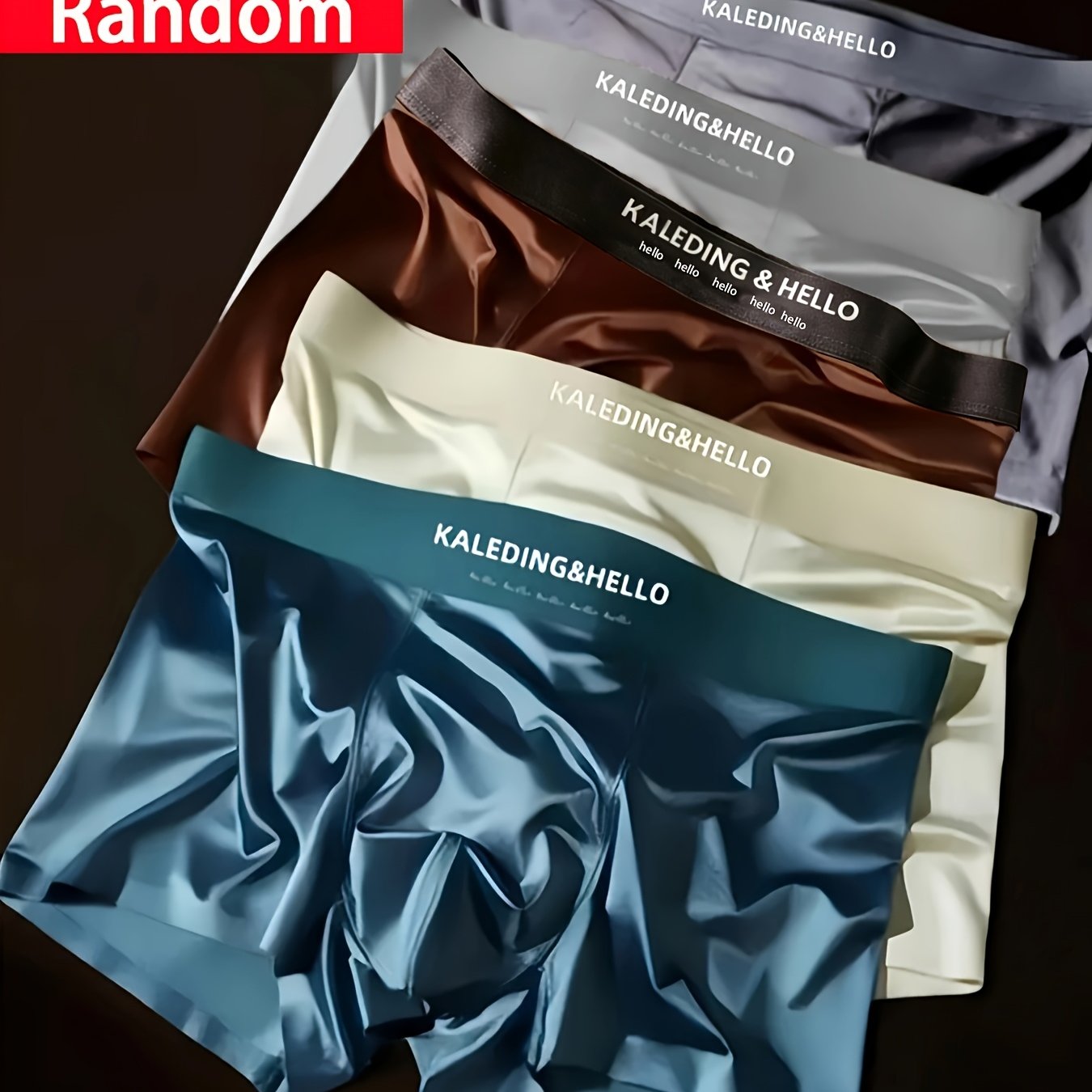 TEMU 1pc Random Men&;s Briefs, Fabric, Ultra-lightweight, Breathable, Cool High-elastic Solid Color Underwear With Smooth Texture For Summer ,