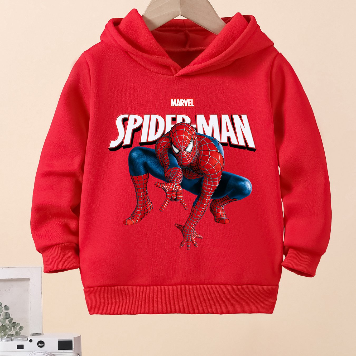 TEMU Boys Hooded Sweatshirts Officially Authorized New Autumn And Winter Clothing Sweatshirts Boys Long-sleeved Sweatshirts 3- Spiderman Iron Man