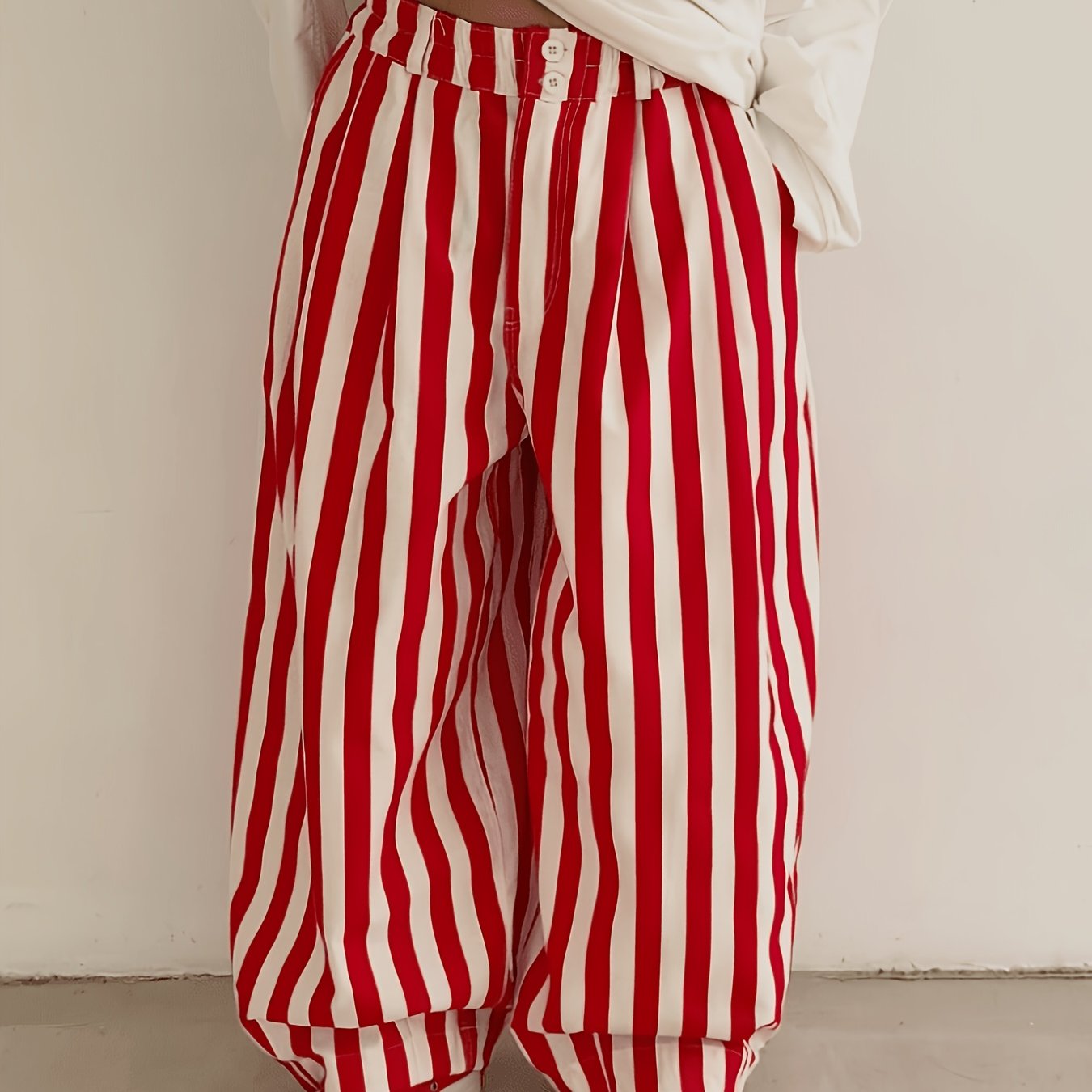 TEMU Y2k Striped Print Loose Pants