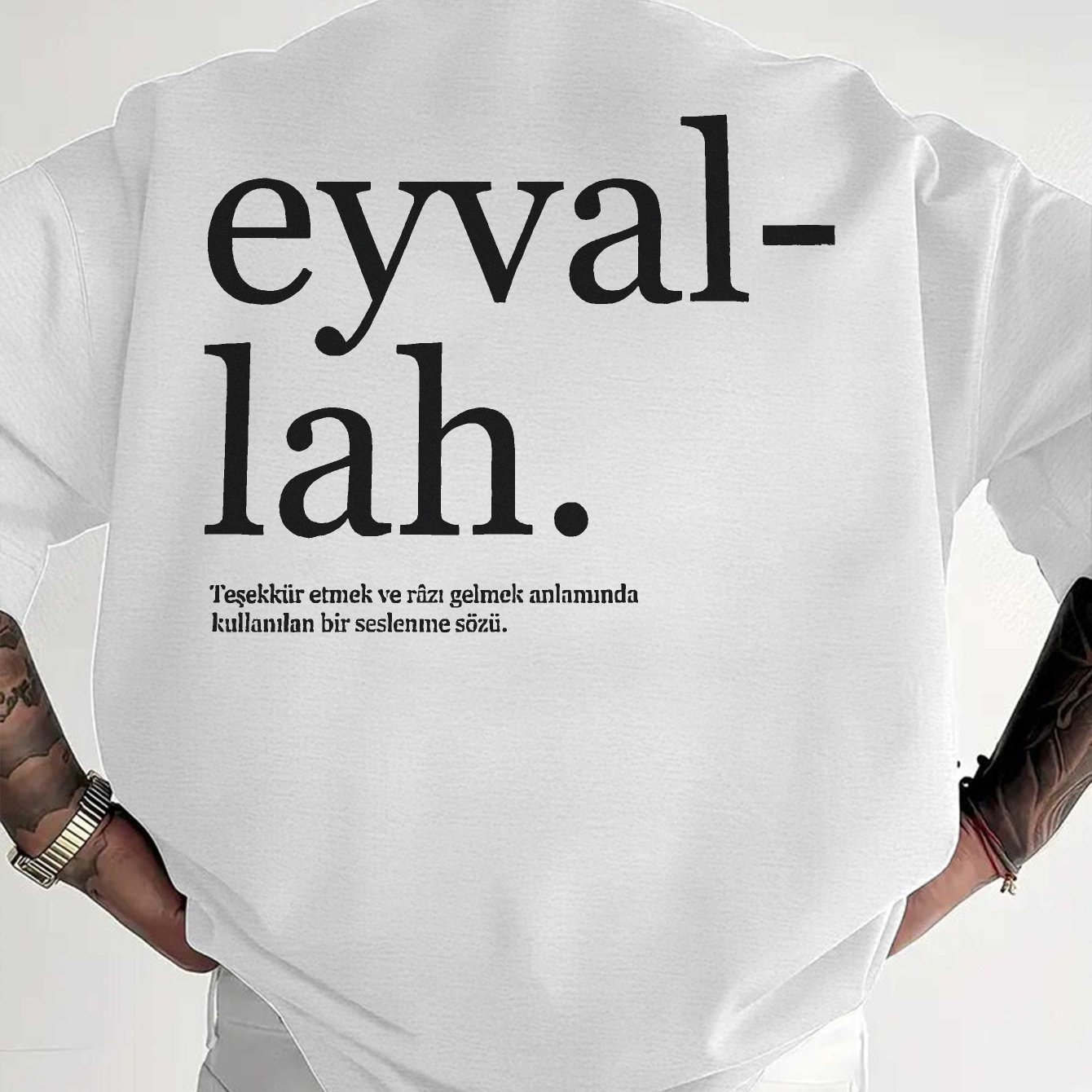 TEMU Patterns Turkic Eyvallah Spring And Summer Men's Printed Short-sleeved Top, , Comfortable And Breathable, Moisture-absorbing And Sweating Summer