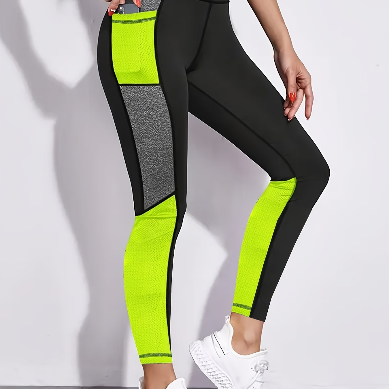 E-shop Sportliche in Kontrastfarben, lässig für Damen, bequem mit elastischem Bund, vielseitig figurbetont für Yoga Pilates, leicht elegant für Sport,