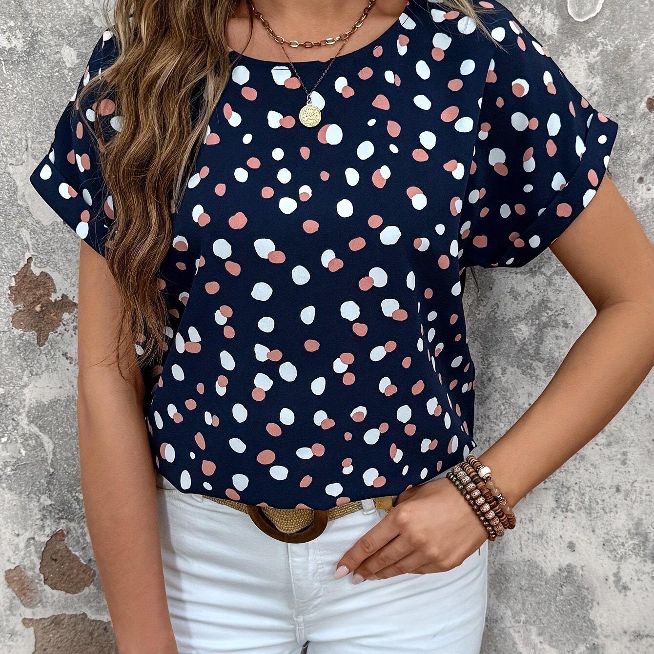 E-shop Damen Leopard Print Fledermausärmel Shirt, Sommer Leopard Print Damenhemd