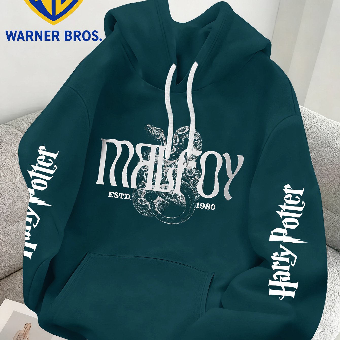 TEMU Trendy Casual Fleece Sweatshirt For Men Featuring A Family Theme Pattern, Officially Licensed By ., Perfect For Autumn And Winter