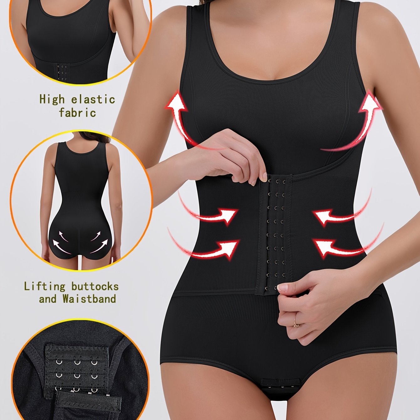 Seamless Body Shaping Waist Belt With , Tummy Control And Lift Corset Jumpsuit For Women