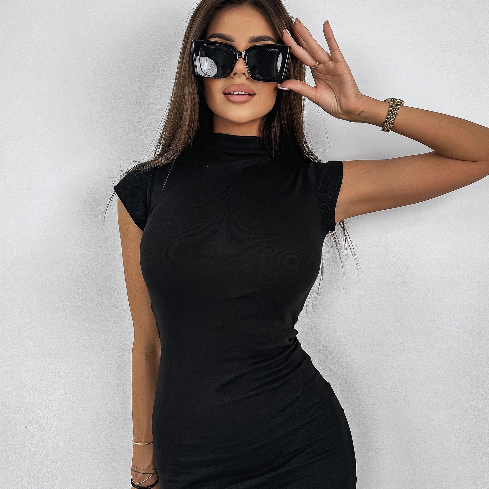 Women's Elegant Solid Color Slim Dress