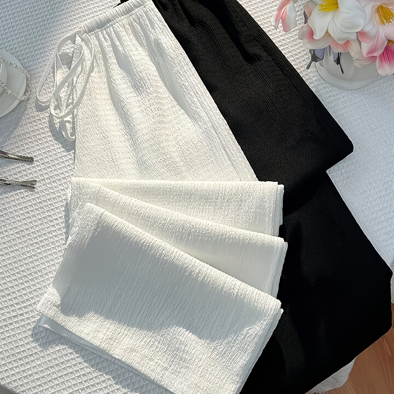 TEMU Of Women's Dopamine-inspired Casual Design Pants, Suitable For And , Made Of Stretchy Fabric, Versatile Bottoms, Stylish And Durable,