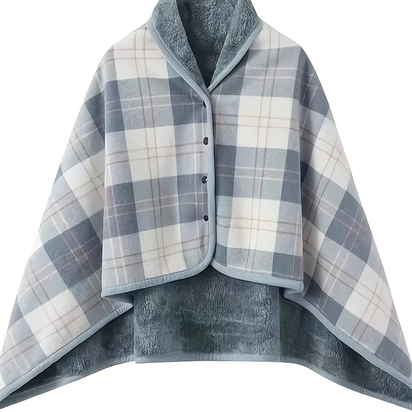 TEMU Bata de Franela Gruesa con Botones a Presión para Hombre, Bata Estilo Capa para en y Relajación en Casa, Habitaciones con Aire Acondicionado,