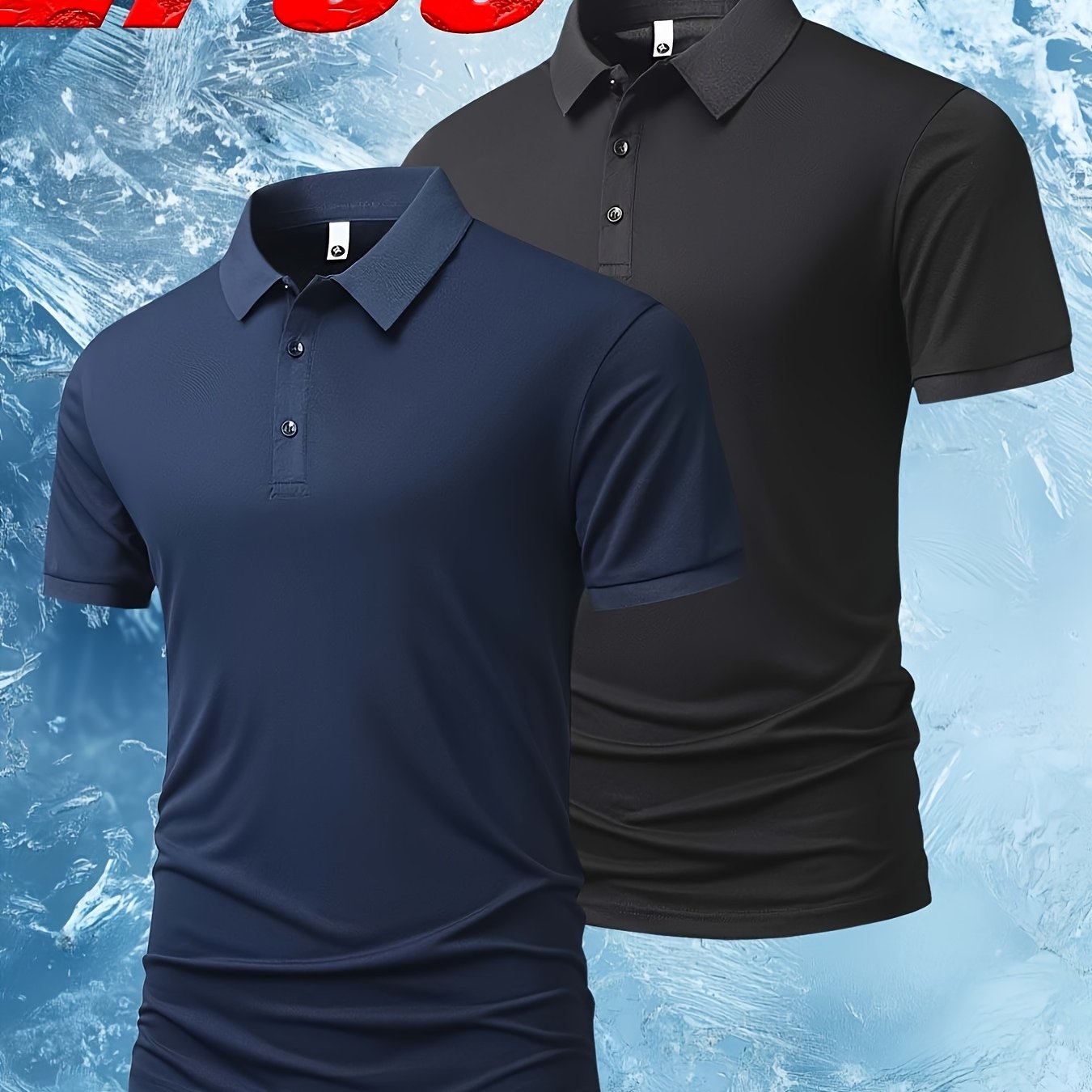 TEMU 2pcs Of Large Size Men's Casual Sports Shirt, Designed For Large Size Body, Loose And Not Tight, Wearing No Constraints, Classic Solid Color