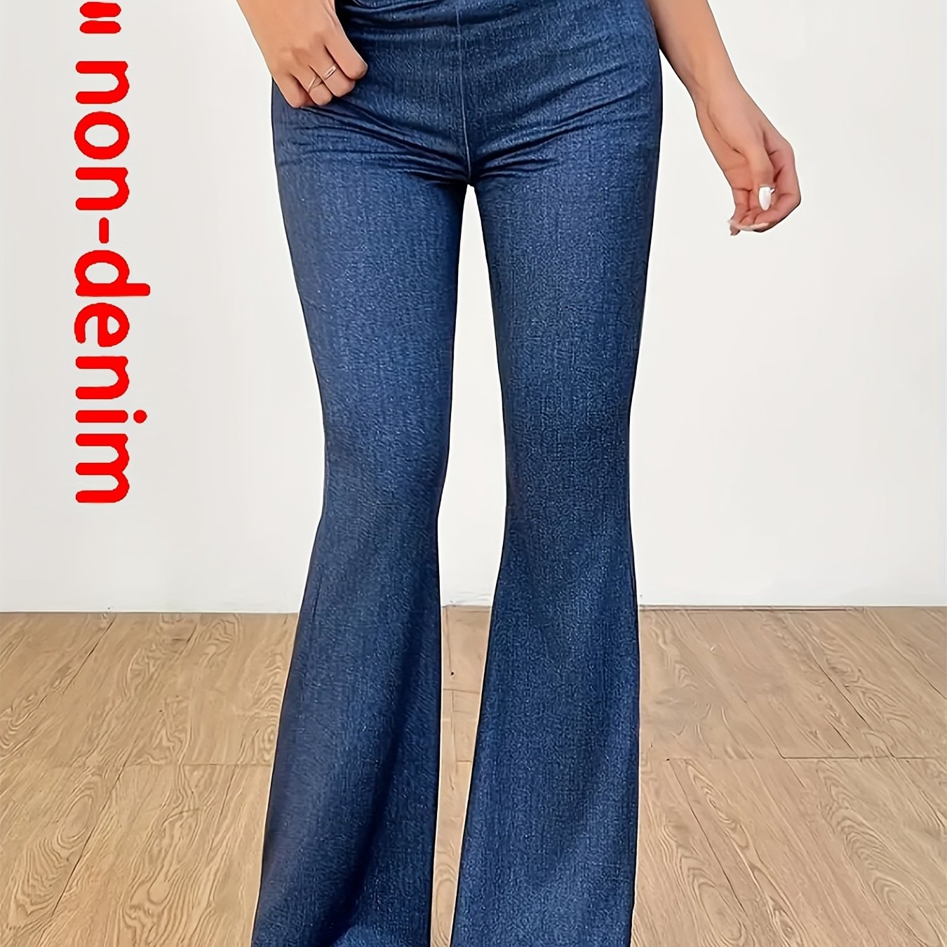 Image of Women's High-waist Vibrant Print Digital Printed Fitted Flare Pants - Casual Stretch Trousers, Polyester And Spandex Blend, Machine Washable, Suitable For