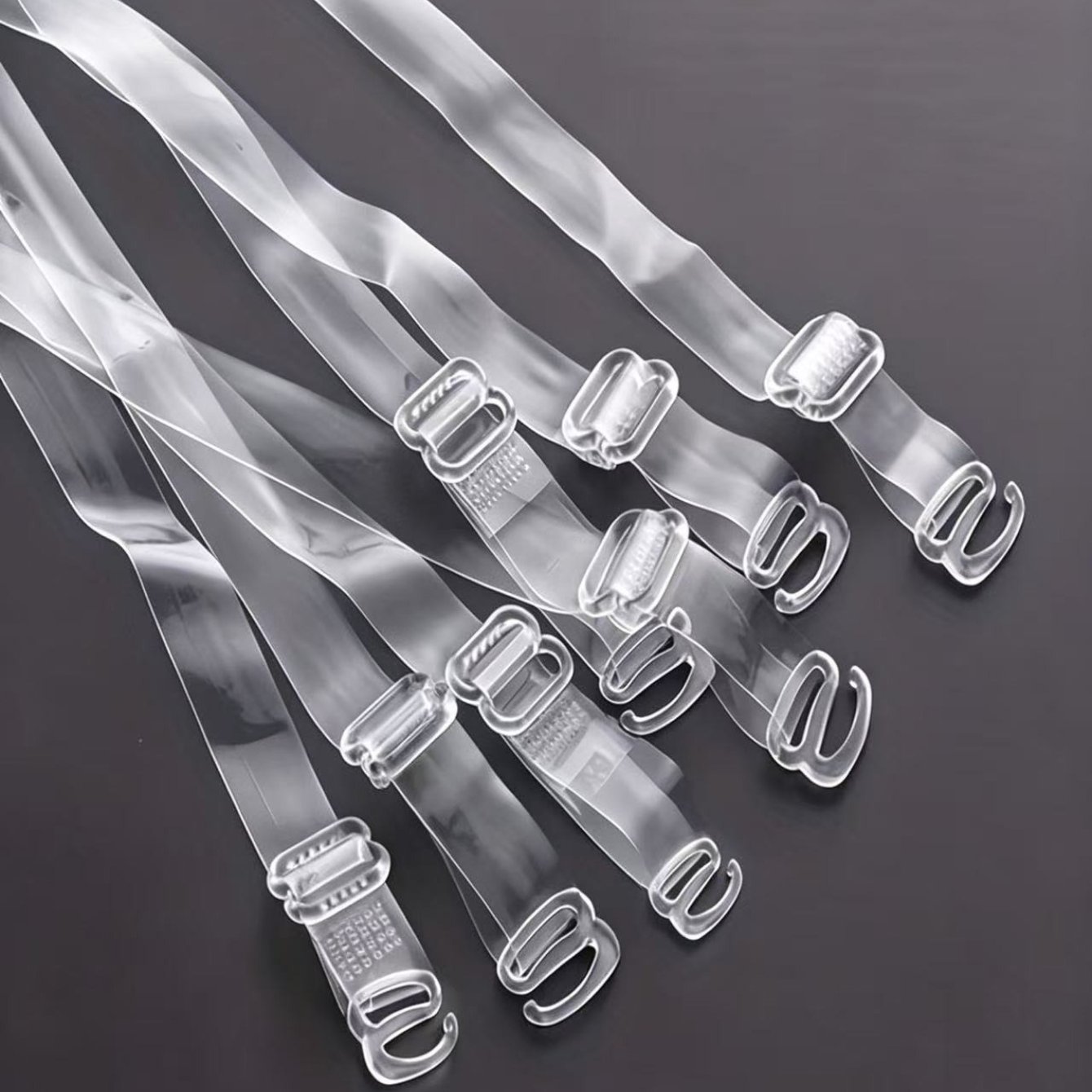 TEMU 12 Transparent Bra Straps, 6 Pairs Of Invisible Anti-slip Adjustable Strapless Bra Straps.